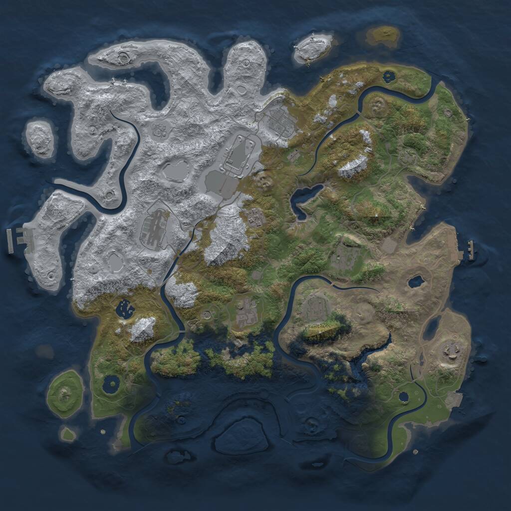 Rust Map: Procedural Map, Size: 4200, Seed: 1605948262, 15 Monuments