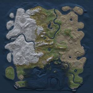 Thumbnail Rust Map: Procedural Map, Size: 4500, Seed: 1168694869, 17 Monuments