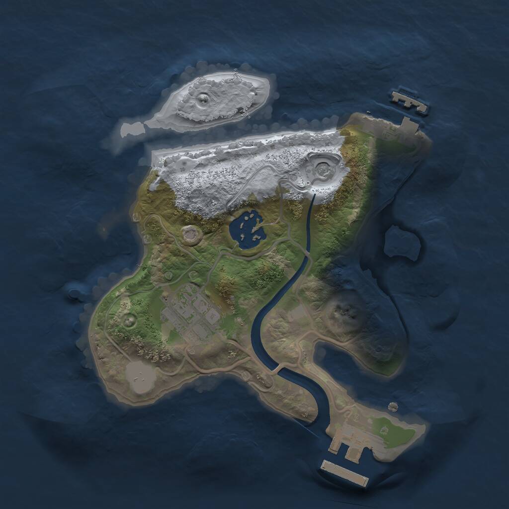 Rust Map: Procedural Map, Size: 2100, Seed: 906344069, 6 Monuments