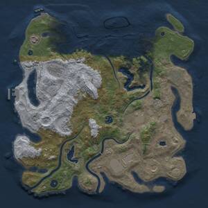 Thumbnail Rust Map: Procedural Map, Size: 4000, Seed: 488858194, 15 Monuments
