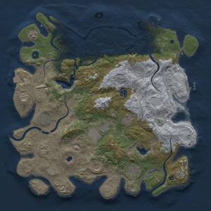 Thumbnail Rust Map: Procedural Map, Size: 4250, Seed: 167395384, 17 Monuments