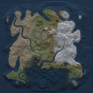 Thumbnail Rust Map: Procedural Map, Size: 3500, Seed: 861655, 13 Monuments