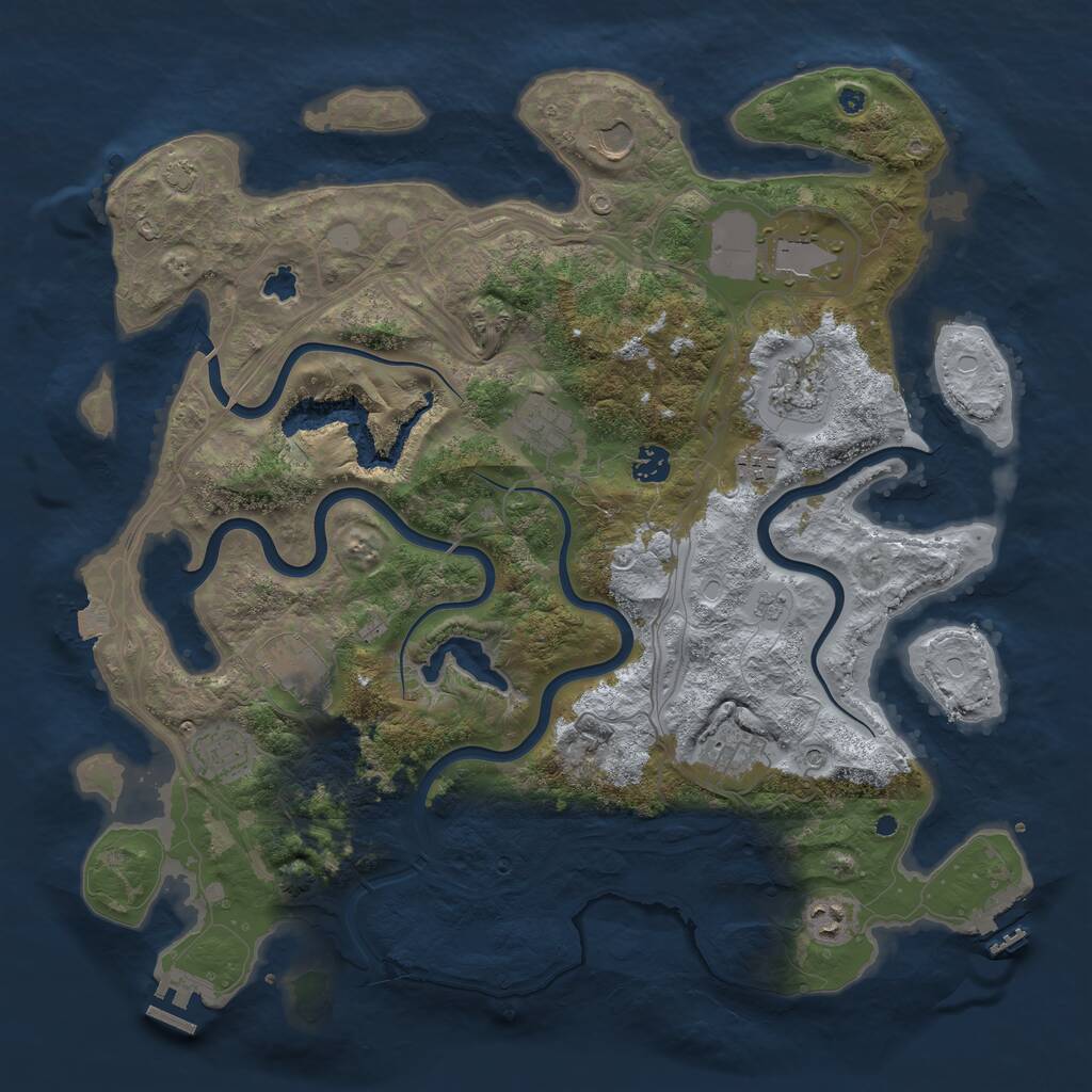 Rust Map: Procedural Map, Size: 4250, Seed: 1398050080, 16 Monuments