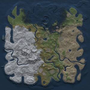 Thumbnail Rust Map: Procedural Map, Size: 5000, Seed: 948098684, 17 Monuments