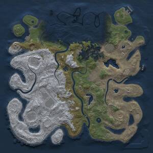 Thumbnail Rust Map: Procedural Map, Size: 4500, Seed: 2125984713, 17 Monuments