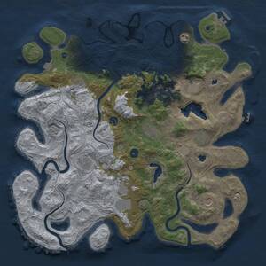 Thumbnail Rust Map: Procedural Map, Size: 4500, Seed: 2125984713, 16 Monuments