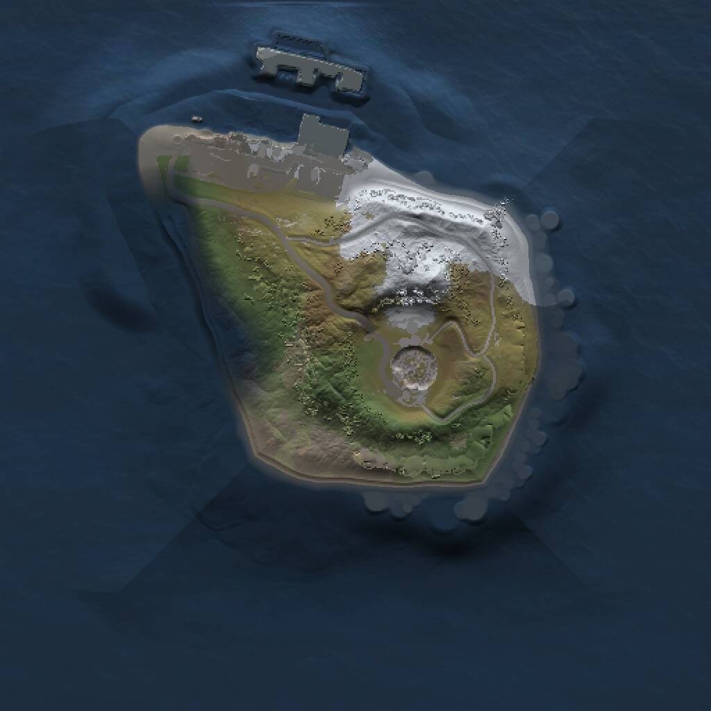 Rust Map: Procedural Map, Size: 1000, Seed: 373776932, 3 Monuments