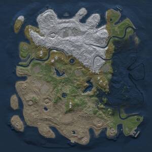 Thumbnail Rust Map: Procedural Map, Size: 4500, Seed: 134568, 17 Monuments