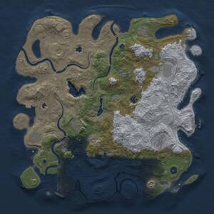 Thumbnail Rust Map: Procedural Map, Size: 4500, Seed: 784822994, 16 Monuments