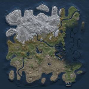 Thumbnail Rust Map: Procedural Map, Size: 4000, Seed: 26650, 14 Monuments