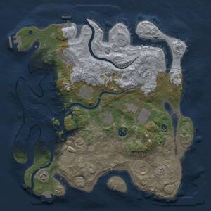 Thumbnail Rust Map: Procedural Map, Size: 3800, Seed: 74460289, 16 Monuments