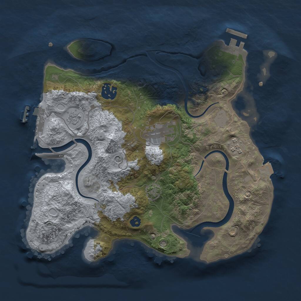 Rust Map: Procedural Map, Size: 2800, Seed: 42042020, 9 Monuments