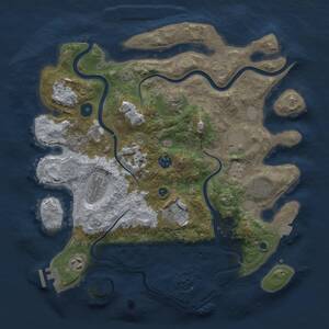 Thumbnail Rust Map: Procedural Map, Size: 3750, Seed: 1773835284, 14 Monuments