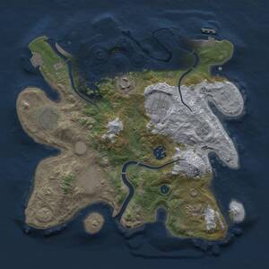 Thumbnail Rust Map: Procedural Map, Size: 3000, Seed: 1959210034, 13 Monuments