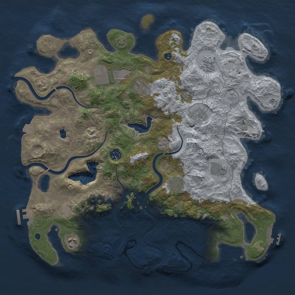 Rust Map: Procedural Map, Size: 4000, Seed: 1972331606, 15 Monuments