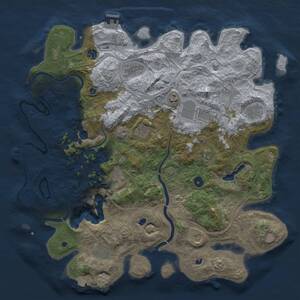 Thumbnail Rust Map: Procedural Map, Size: 4500, Seed: 516876063, 17 Monuments