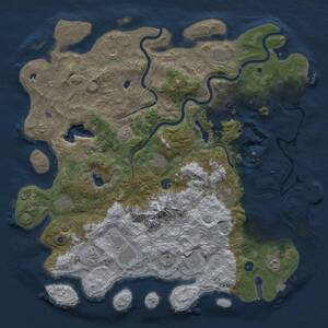 Thumbnail Rust Map: Procedural Map, Size: 5000, Seed: 695771629, 17 Monuments