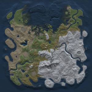 Thumbnail Rust Map: Procedural Map, Size: 5000, Seed: 245628932, 17 Monuments