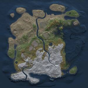 Thumbnail Rust Map: Procedural Map, Size: 3750, Seed: 851605262, 15 Monuments