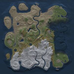 Thumbnail Rust Map: Procedural Map, Size: 4096, Seed: 898294184, 16 Monuments