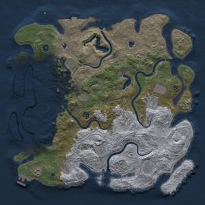 Thumbnail Rust Map: Procedural Map, Size: 4500, Seed: 7082025, 17 Monuments