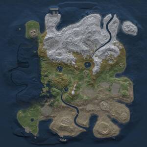 Thumbnail Rust Map: Procedural Map, Size: 3500, Seed: 806544870, 15 Monuments