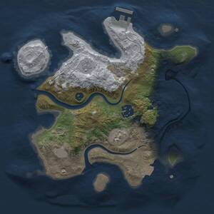 Thumbnail Rust Map: Procedural Map, Size: 2500, Seed: 837946195, 6 Monuments