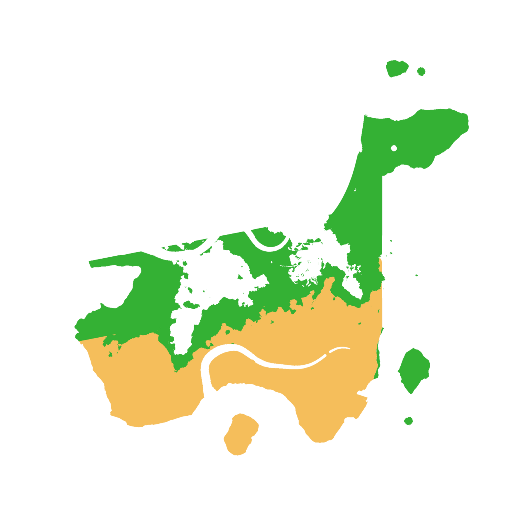 Biome Rust Map: Procedural Map, Size: 2500, Seed: 837946195