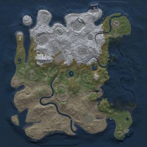 Thumbnail Rust Map: Procedural Map, Size: 3900, Seed: 134244, 17 Monuments