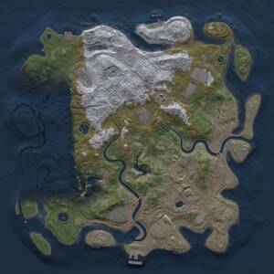 Thumbnail Rust Map: Procedural Map, Size: 4250, Seed: 1282136034, 16 Monuments