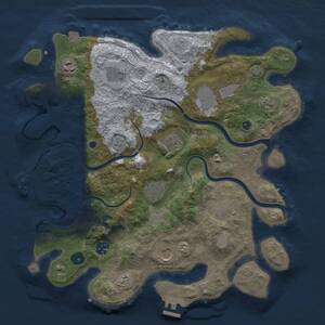 Thumbnail Rust Map: Procedural Map, Size: 3750, Seed: 1269436006, 16 Monuments