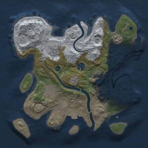 Thumbnail Rust Map: Procedural Map, Size: 2800, Seed: 17762077, 12 Monuments