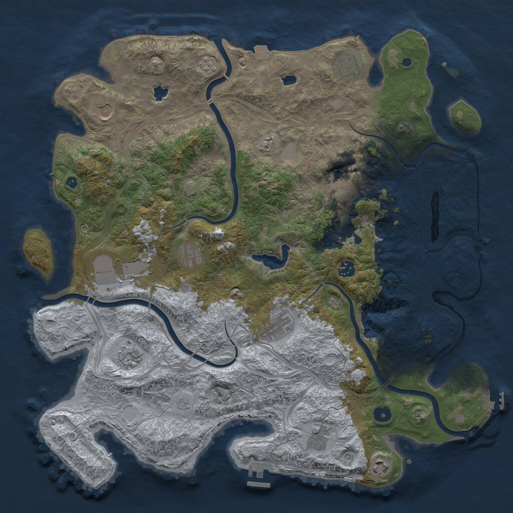 Rust Map: Procedural Map, Size: 4525, Seed: 2147483647, 17 Monuments