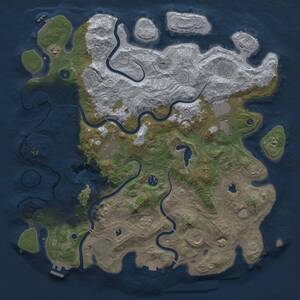 Thumbnail Rust Map: Procedural Map, Size: 4500, Seed: 1343682788, 16 Monuments