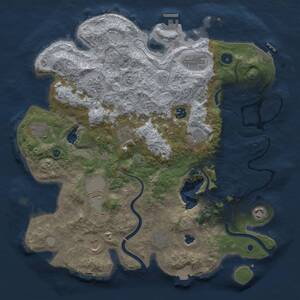 Thumbnail Rust Map: Procedural Map, Size: 4000, Seed: 1155611685, 17 Monuments