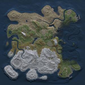 Thumbnail Rust Map: Procedural Map, Size: 4000, Seed: 1257833054, 13 Monuments
