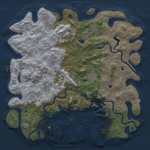 Thumbnail Rust Map: Procedural Map, Size: 5500, Seed: 6555133, 17 Monuments