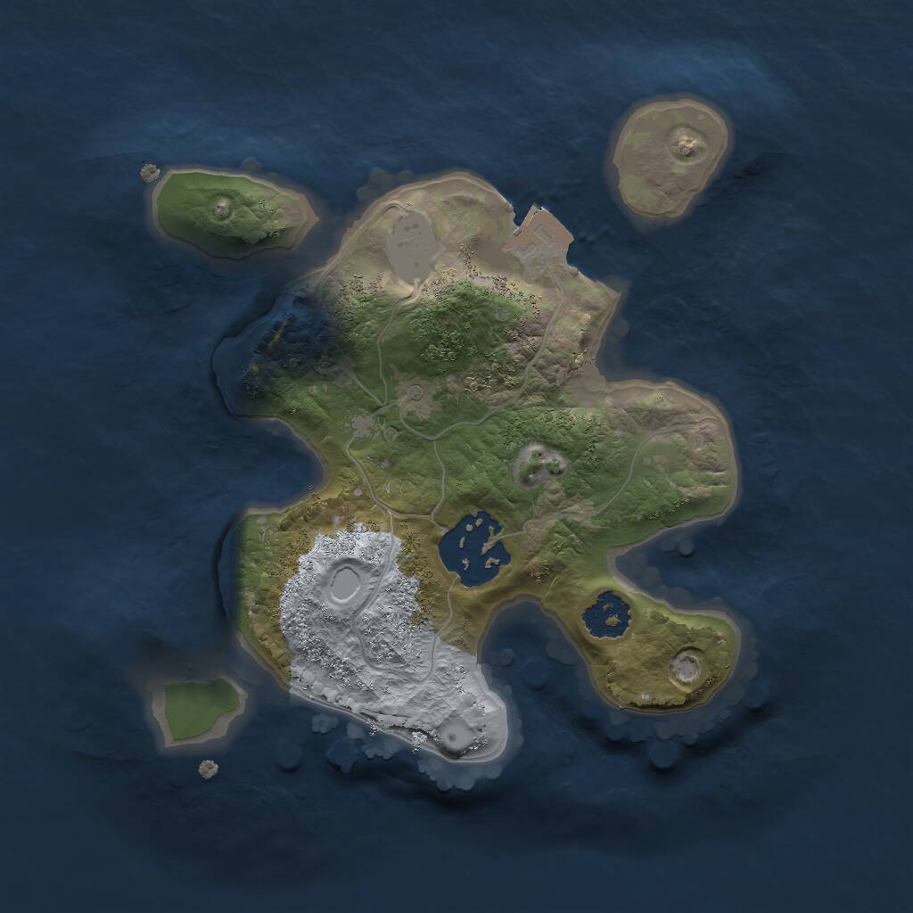 Rust Map: Procedural Map, Size: 2000, Seed: 25862609, 2 Monuments