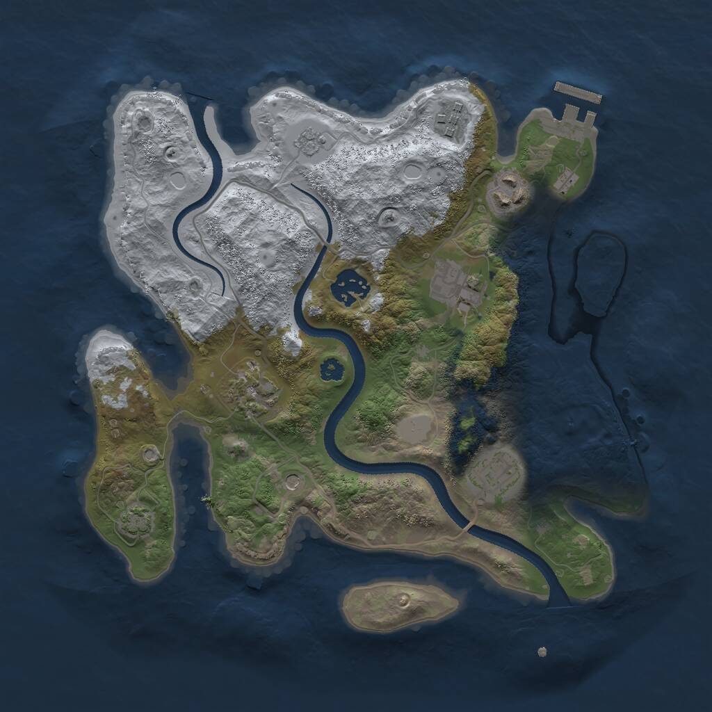 Rust Map: Procedural Map, Size: 3000, Seed: 10782, 11 Monuments