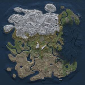 Thumbnail Rust Map: Procedural Map, Size: 4600, Seed: 6735756, 16 Monuments
