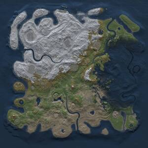 Thumbnail Rust Map: Procedural Map, Size: 4500, Seed: 168697, 16 Monuments