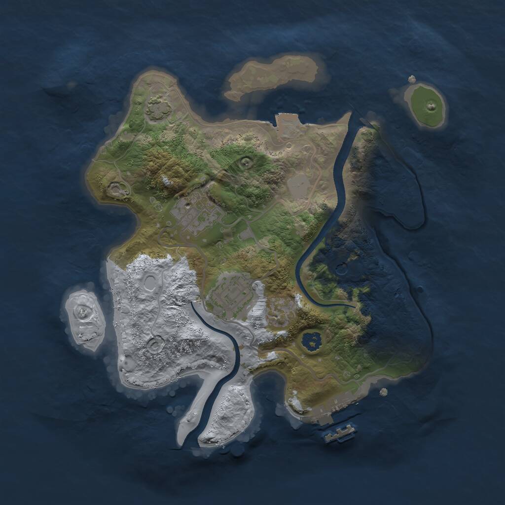 Rust Map: Procedural Map, Size: 2550, Seed: 1005, 6 Monuments
