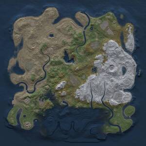 Thumbnail Rust Map: Procedural Map, Size: 4250, Seed: 1491596175, 17 Monuments