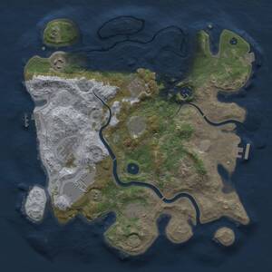 Thumbnail Rust Map: Procedural Map, Size: 3500, Seed: 38756, 15 Monuments