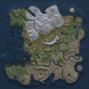 Thumbnail Rust Map: Procedural Map, Size: 4500, Seed: 762994440, 17 Monuments