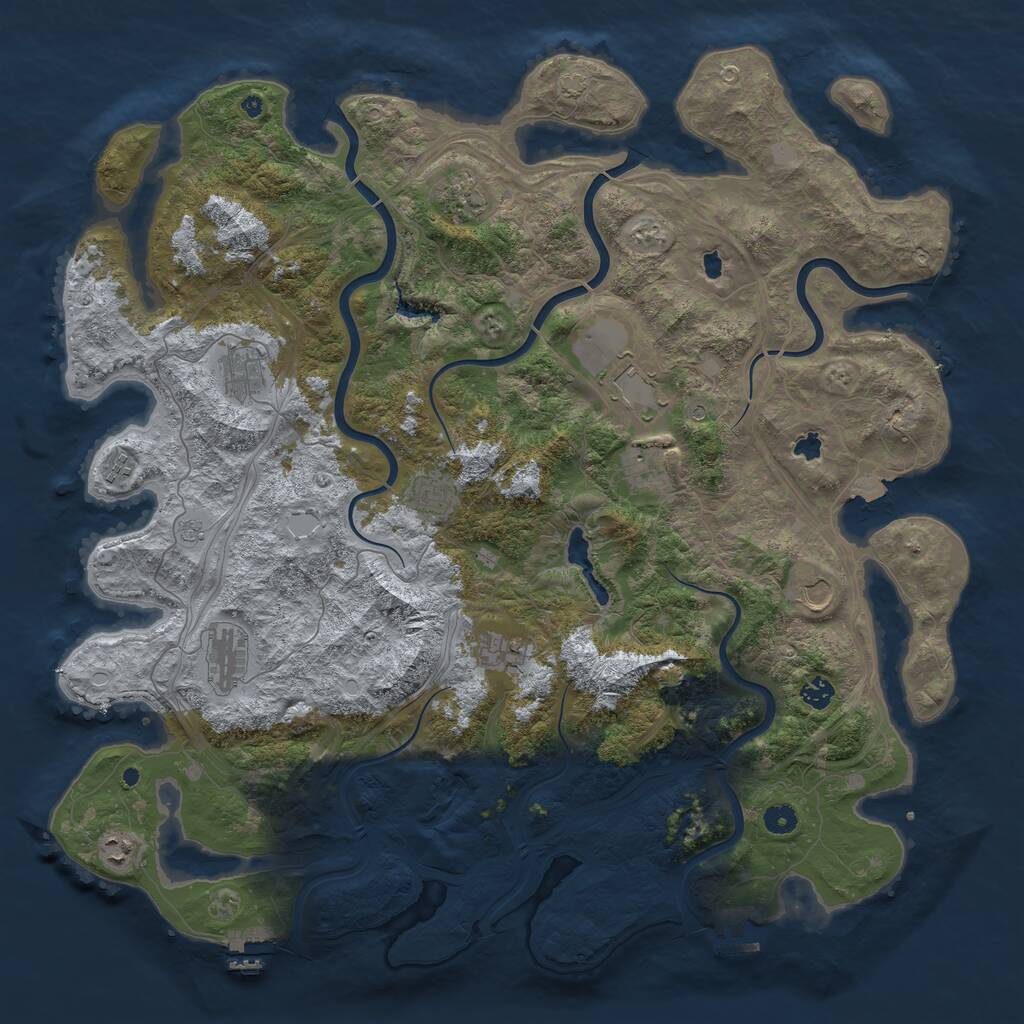 Rust Map: Procedural Map, Size: 4850, Seed: 20250809, 17 Monuments