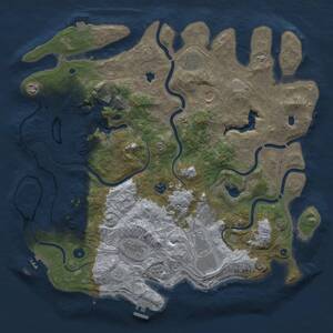 Thumbnail Rust Map: Procedural Map, Size: 4500, Seed: 1766062028, 15 Monuments