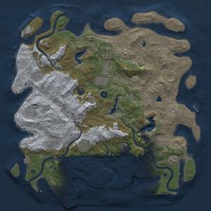 Thumbnail Rust Map: Procedural Map, Size: 4500, Seed: 29879, 17 Monuments