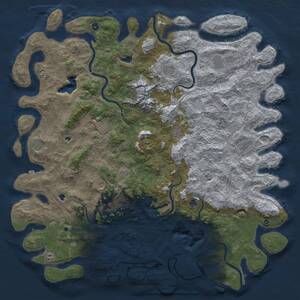 Thumbnail Rust Map: Procedural Map, Size: 6000, Seed: 194810, 17 Monuments