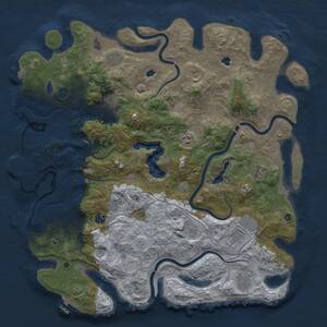 Thumbnail Rust Map: Procedural Map, Size: 4700, Seed: 1117994880, 17 Monuments